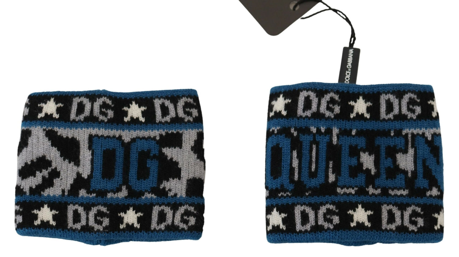 Dolce &amp; Gabbana Exclusive Blue Cashmere-Wool Blend Wrist Wrap