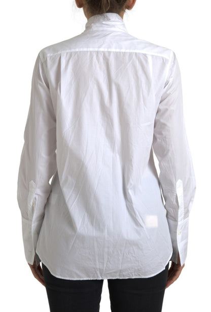 Dolce &amp; Gabbana Elegant White Cotton Long Sleeve Shirt