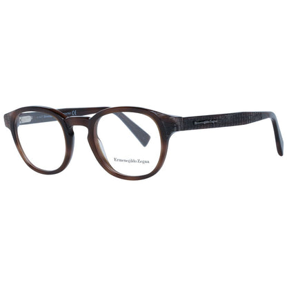 Ermenegildo Zegna Brown Men Optical Frames