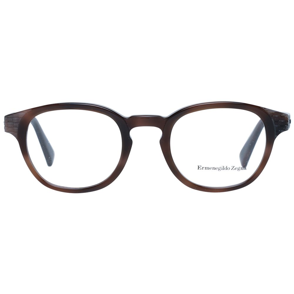 Ermenegildo Zegna Brown Men Optical Frames