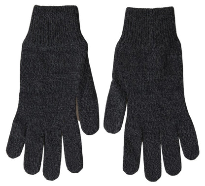 Dolce &amp; Gabbana Elegant Virgin Wool Winter Gloves in Gray