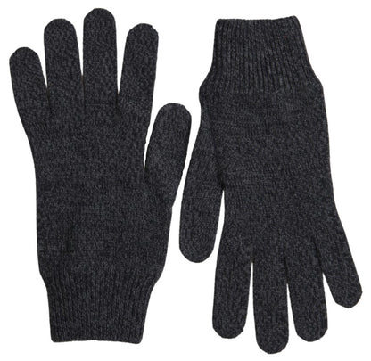 Dolce &amp; Gabbana Elegant Virgin Wool Winter Gloves in Gray