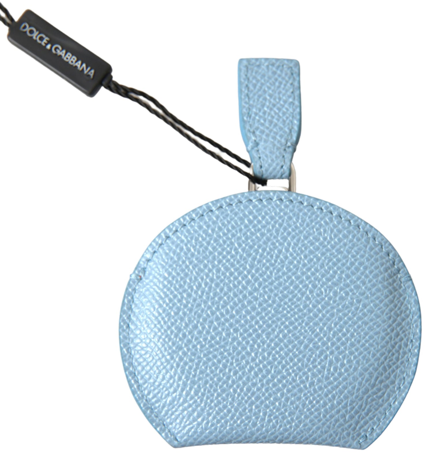 Dolce &amp; Gabbana Elegant Leather Mirror Holder in Light Blue