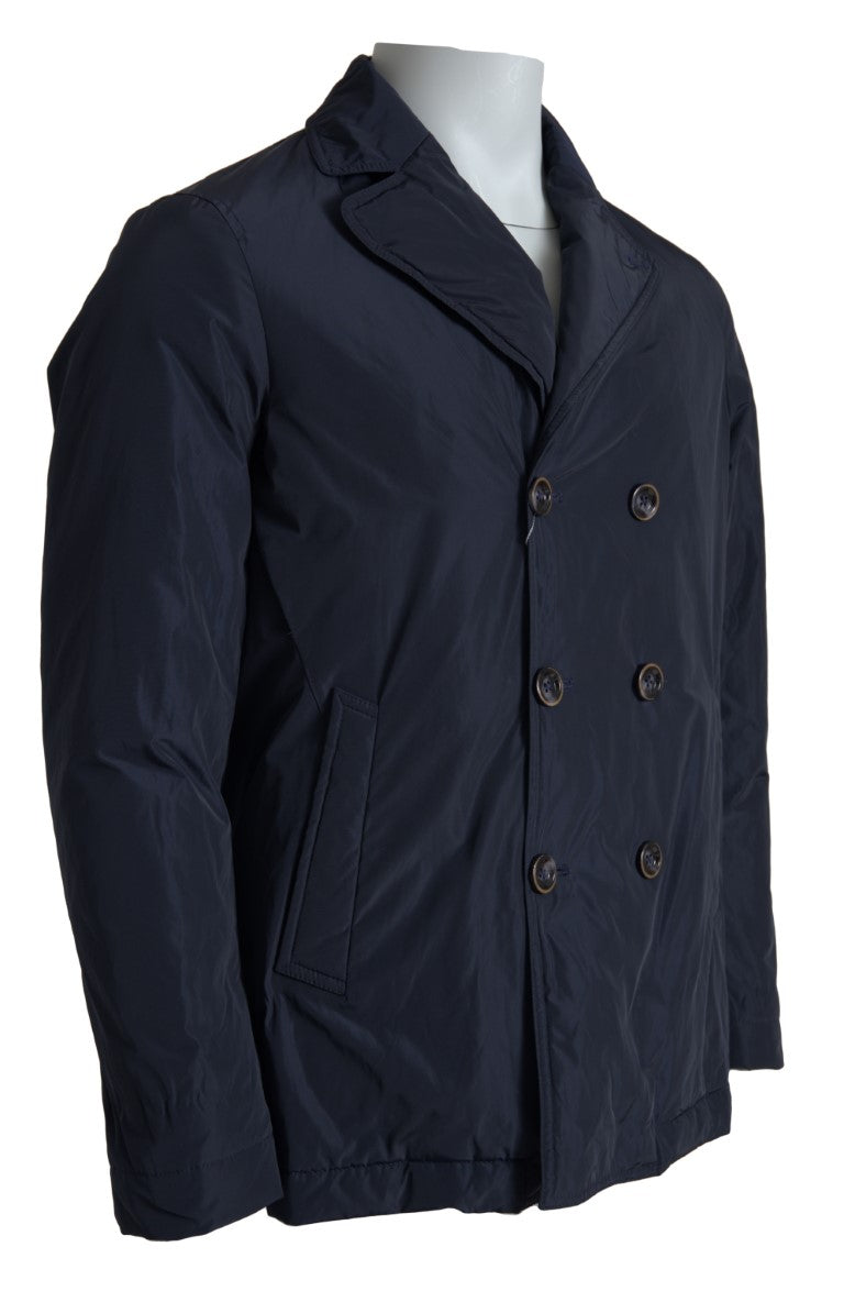 Domenico Tagliente Elegant Double-Breasted Blue Jacket