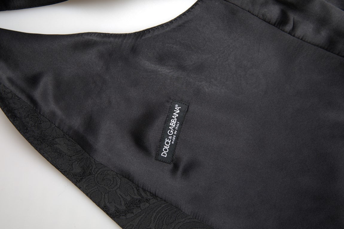 Dolce &amp; Gabbana Elegant Black Formal Dress Vest