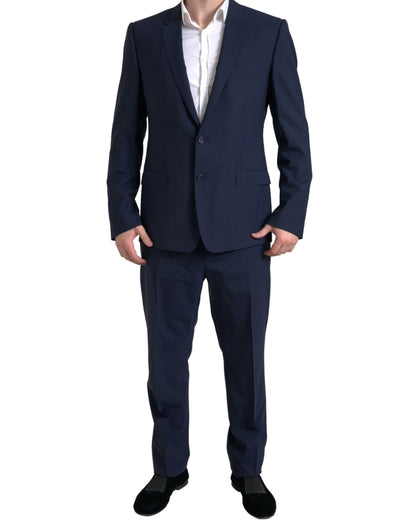 Dolce &amp; Gabbana Elegant Blue Martini Slim Fit Two-Piece Suit