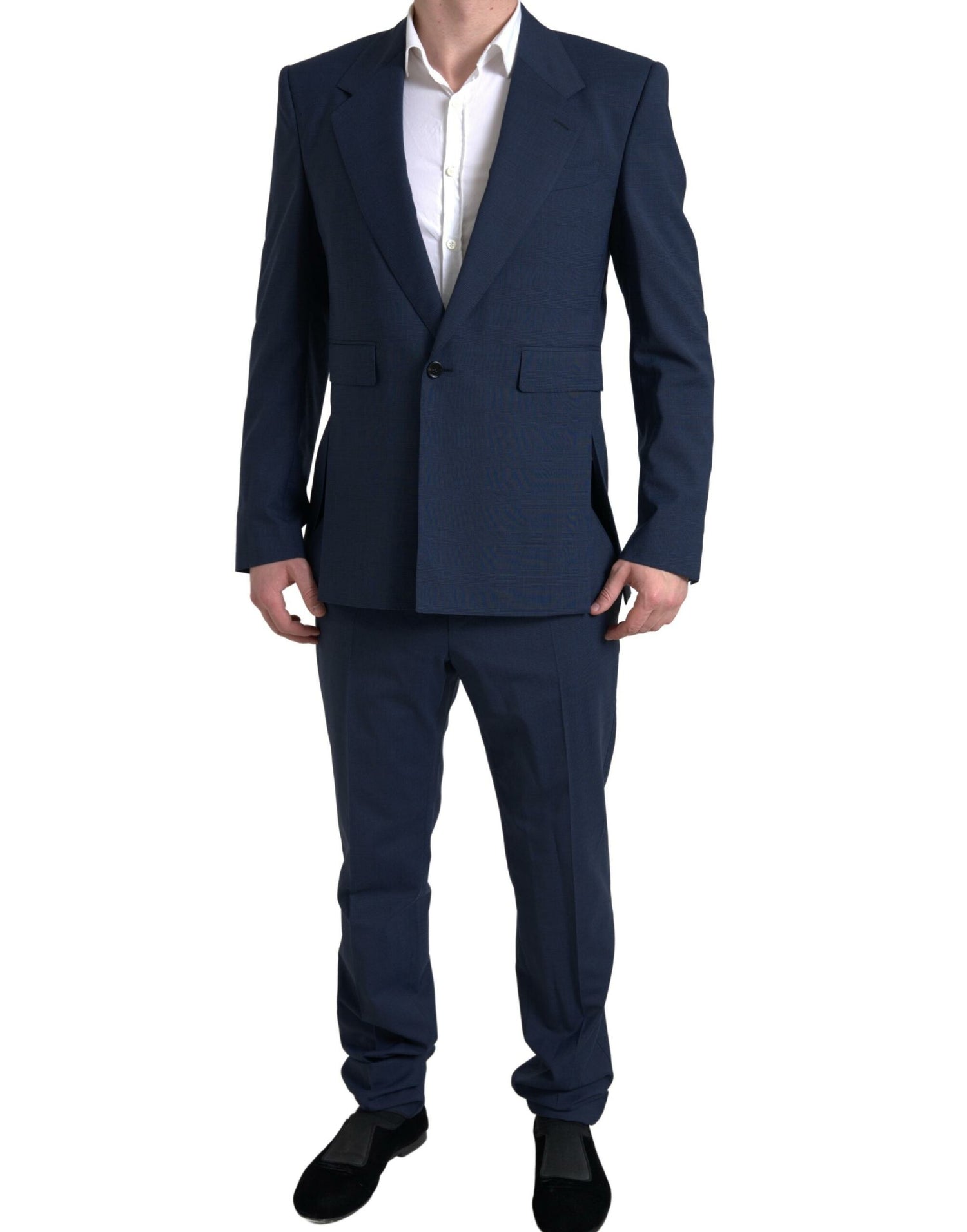 Dolce &amp; Gabbana Elegant Slim Fit Blue Two-Piece Suit