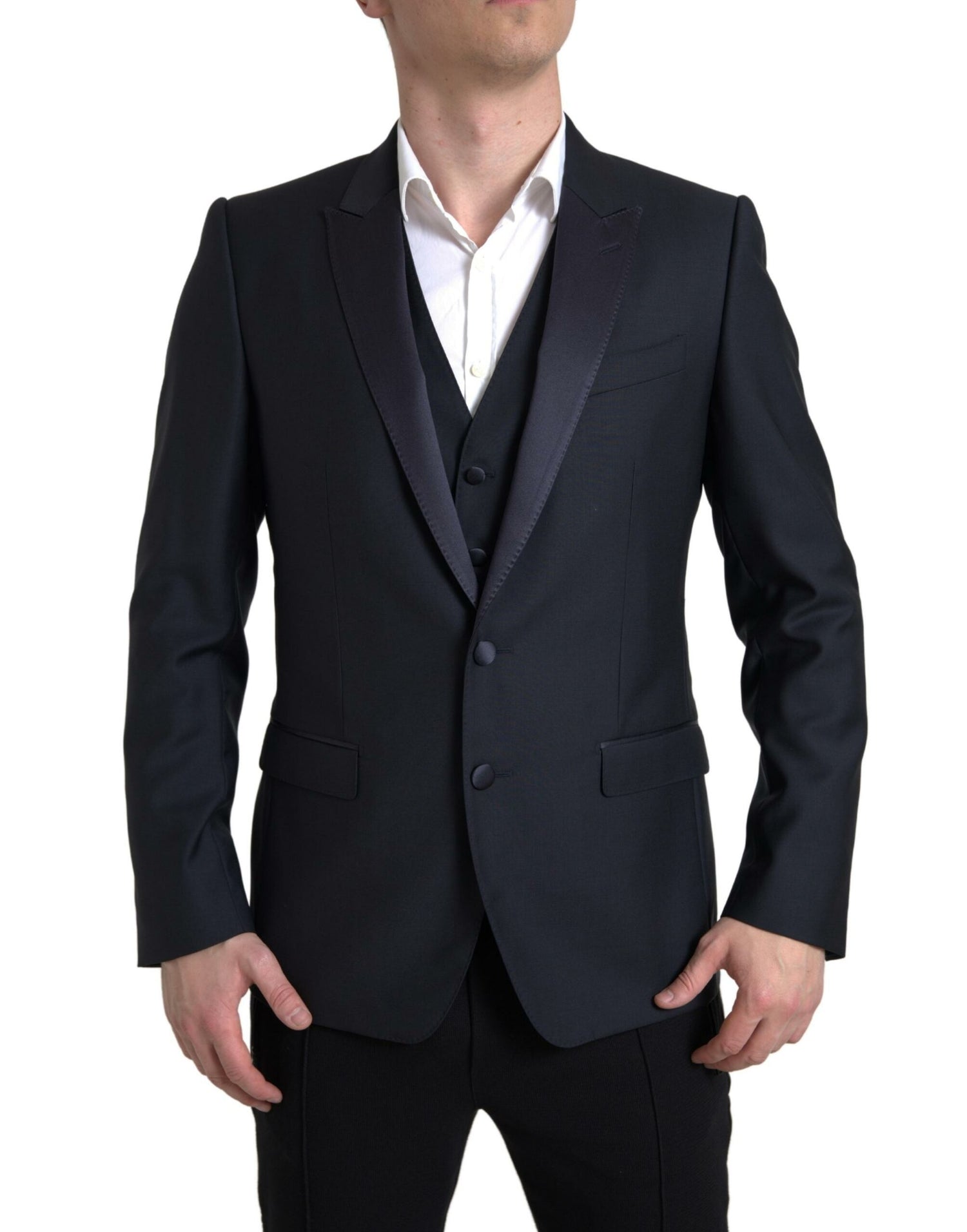 Dolce &amp; Gabbana Elegant Slim Fit Two-Piece Martini Suit