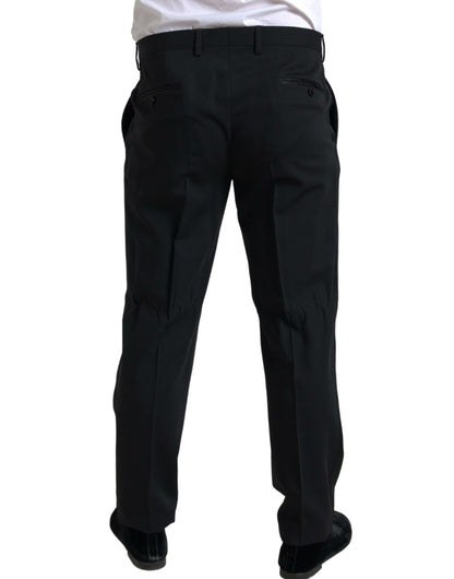 Dolce &amp; Gabbana Elegant Black Slim Fit Two-Piece Suit