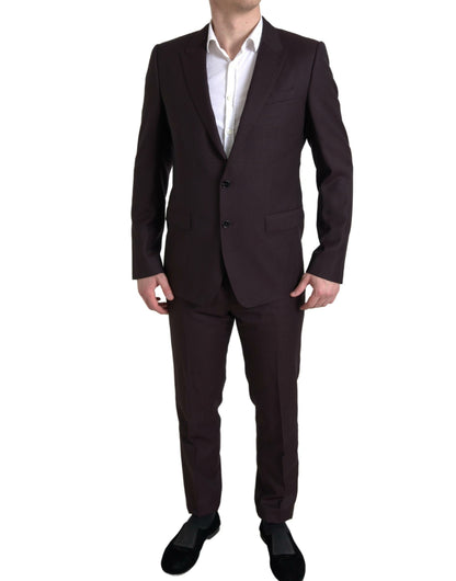 Dolce &amp; Gabbana Maroon Martini Slim Fit 2-Piece Suit