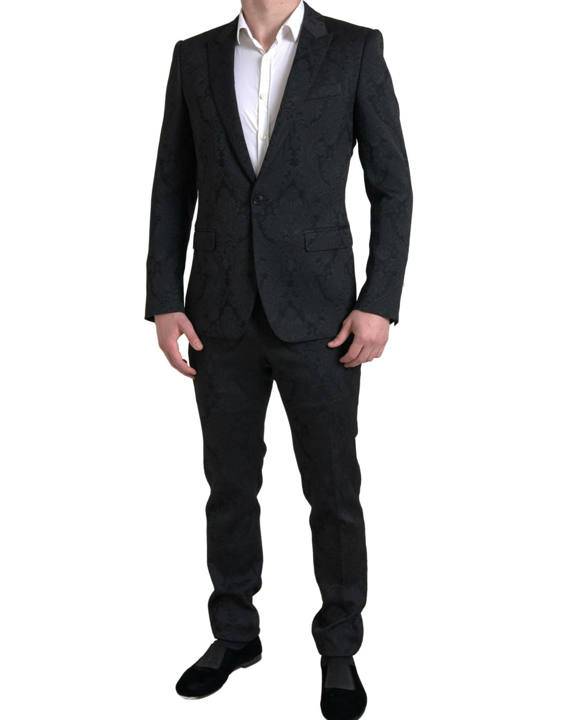 Dolce &amp; Gabbana Elegant Slim Fit Black Martini Suit