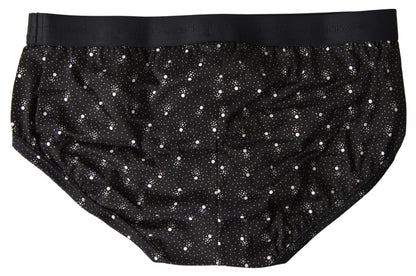 Dolce &amp; Gabbana Elegant Black Dotted Brief with Comfort Fit