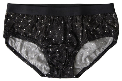 Dolce &amp; Gabbana Elegant Black Dotted Brief with Comfort Fit