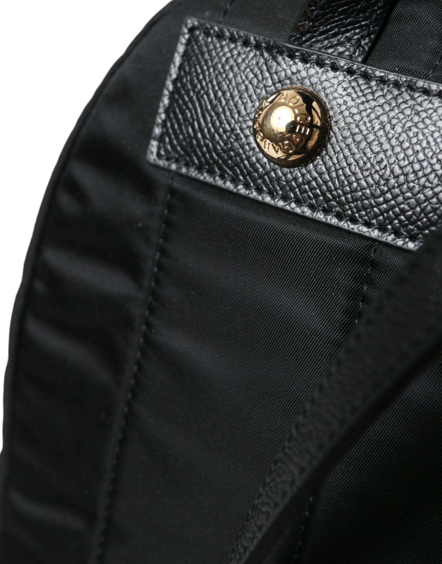 Dolce &amp; Gabbana Elegant Black Gold Detail Backpack