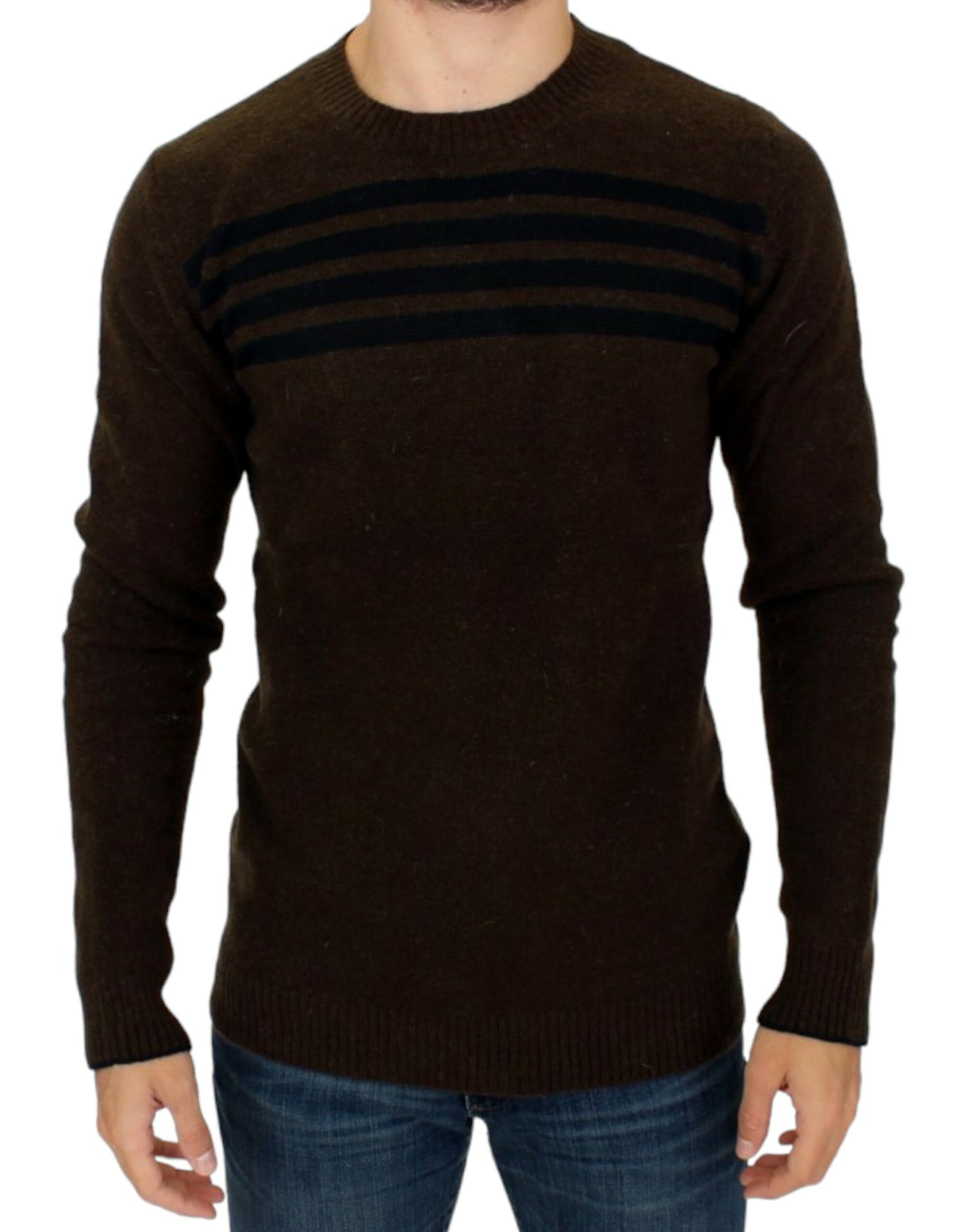 Costume National Elegant Crewneck Striped Sweater Pullover