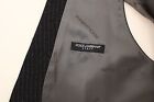 Dolce &amp; Gabbana Elegant Gray Striped Wool Dress Vest