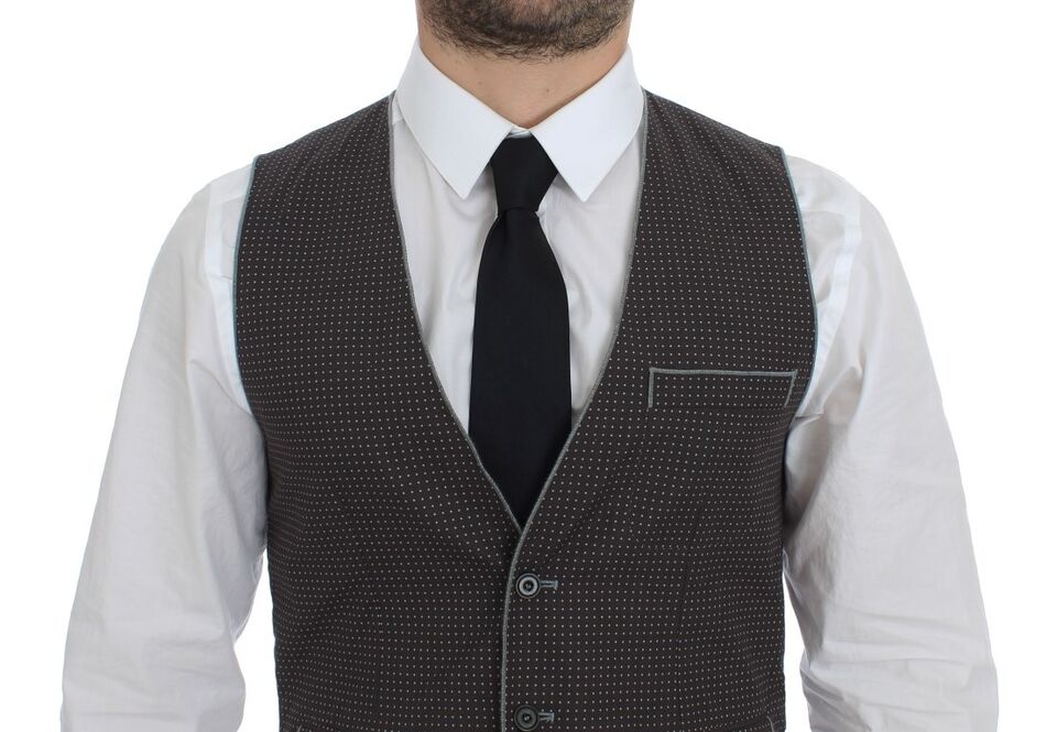 Dolce &amp; Gabbana Elegant Gray Cotton Dress Vest