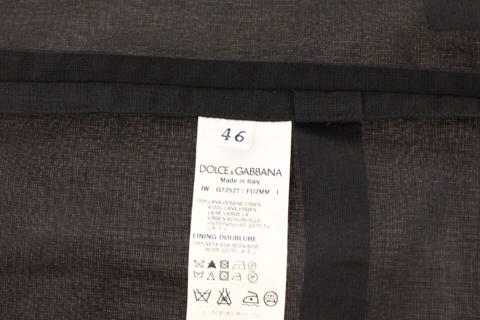 Dolce &amp; Gabbana Elegant Black Wool Dress Vest