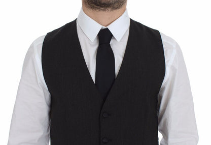 Dolce &amp; Gabbana Classic Gray Wool Blend Dress Vest