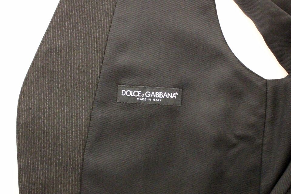 Dolce &amp; Gabbana Classic Gray Wool Blend Dress Vest