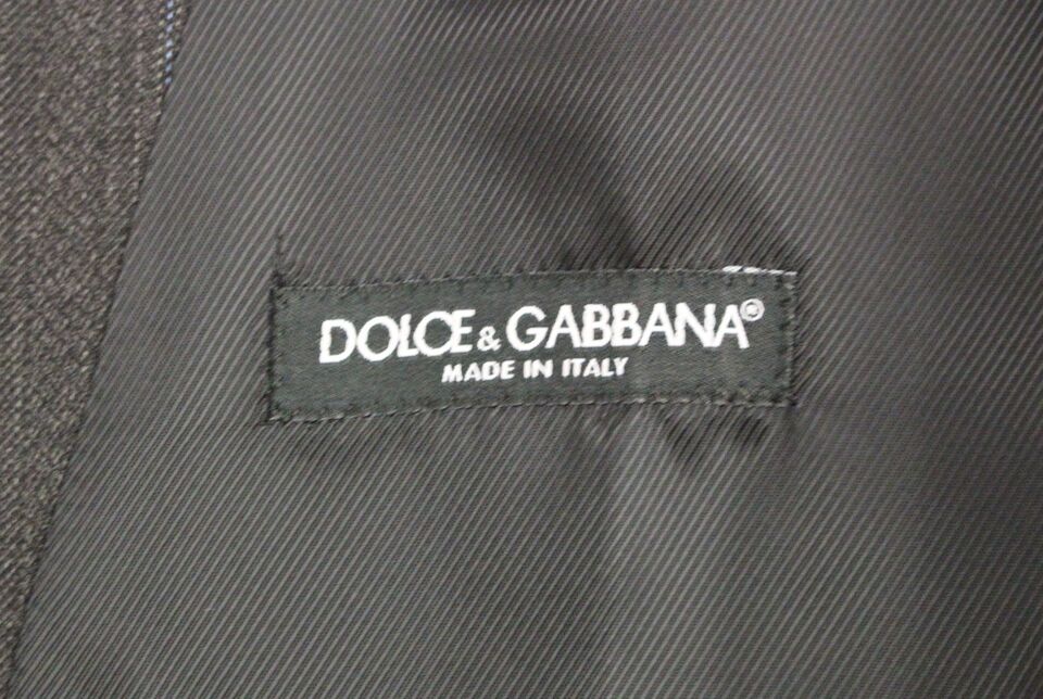 Dolce &amp; Gabbana Elegant Striped Gray Dress Vest