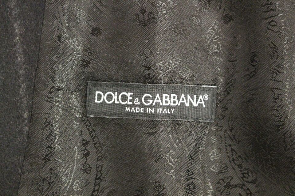 Dolce &amp; Gabbana Elegant Black Striped Single Breasted Dress Vest