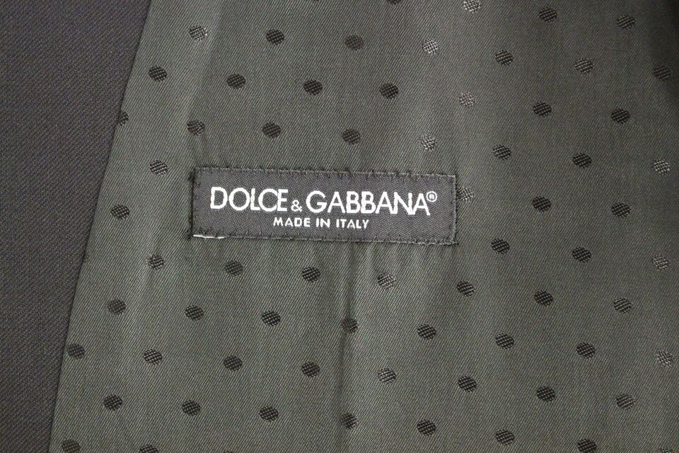 Dolce &amp; Gabbana Elegant Black Wool Formal Dress Vest