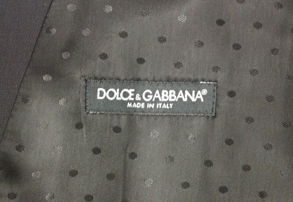 Dolce &amp; Gabbana Elegant Black Wool Silk Dress Vest