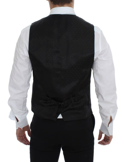 Dolce &amp; Gabbana Elegant Gray Wool Formal Dress Vest