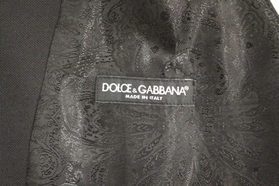 Dolce &amp; Gabbana Elegant Black Wool Dress Vest