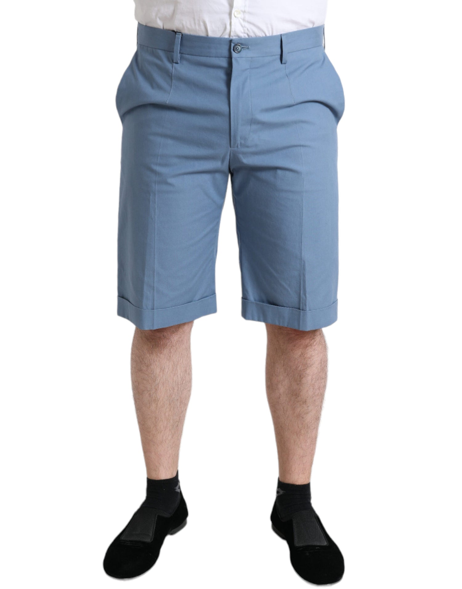 Dolce &amp; Gabbana Sky Blue Cotton Bermuda Shorts