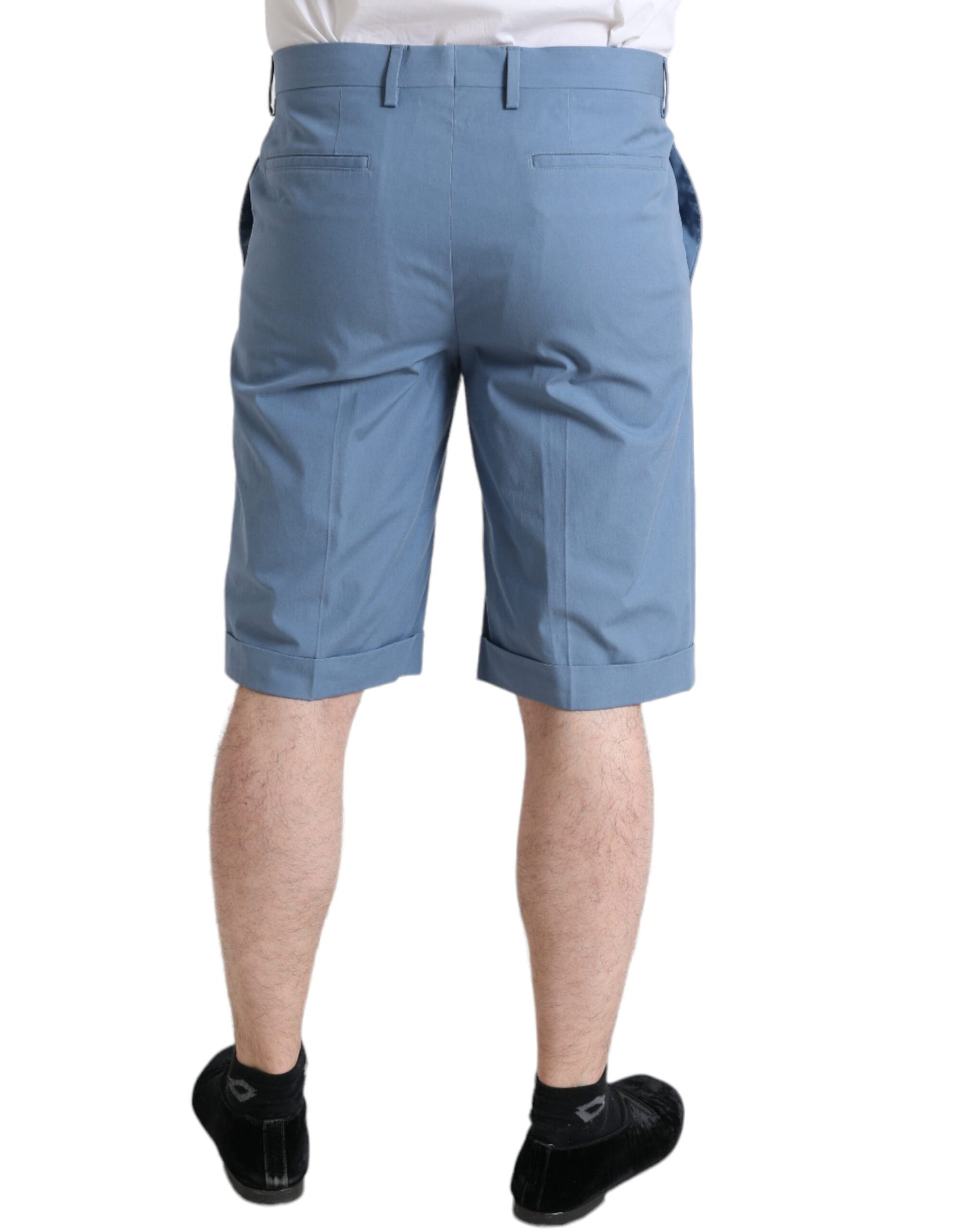 Dolce &amp; Gabbana Sky Blue Cotton Bermuda Shorts