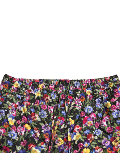 Dolce &amp; Gabbana Vibrant High Waist Floral Shorts