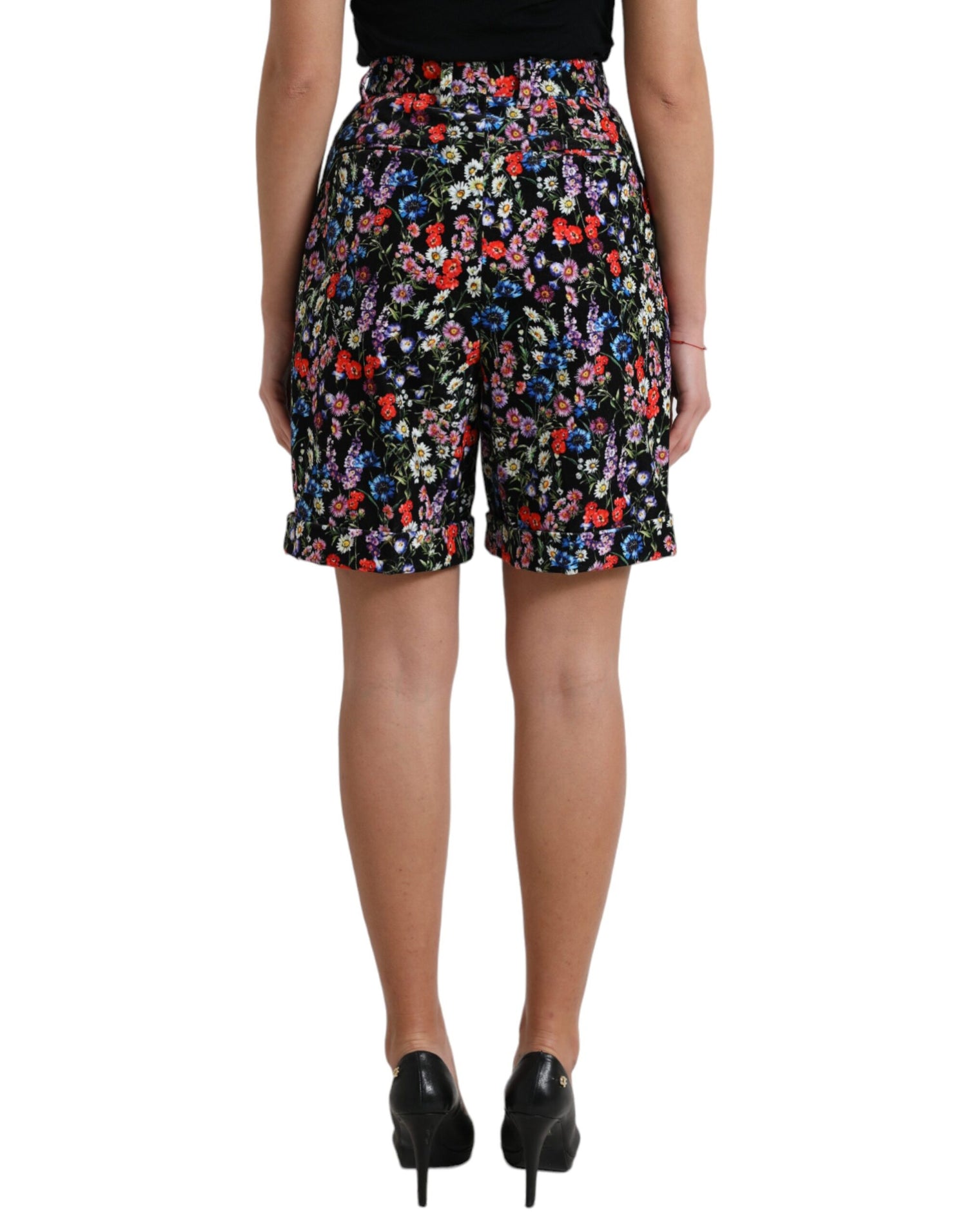 Dolce &amp; Gabbana Chic Floral High Waist Hot Pants Shorts