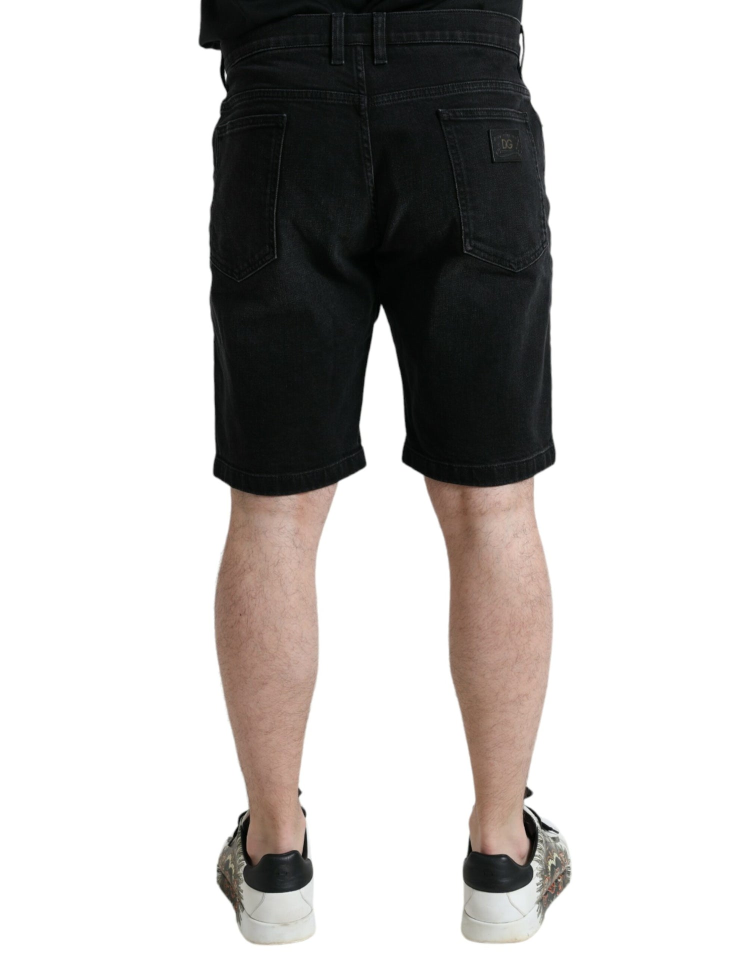 Dolce &amp; Gabbana Chic Black Bermuda Denim Shorts