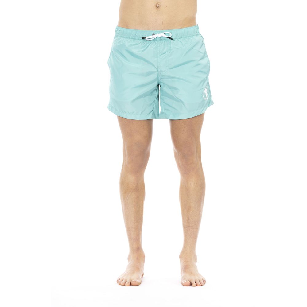 Bikkembergs Light Blue Polyester Men Swim Shorts