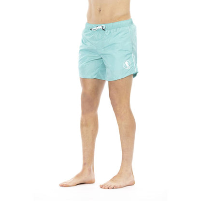 Bikkembergs Light Blue Polyester Men Swim Shorts