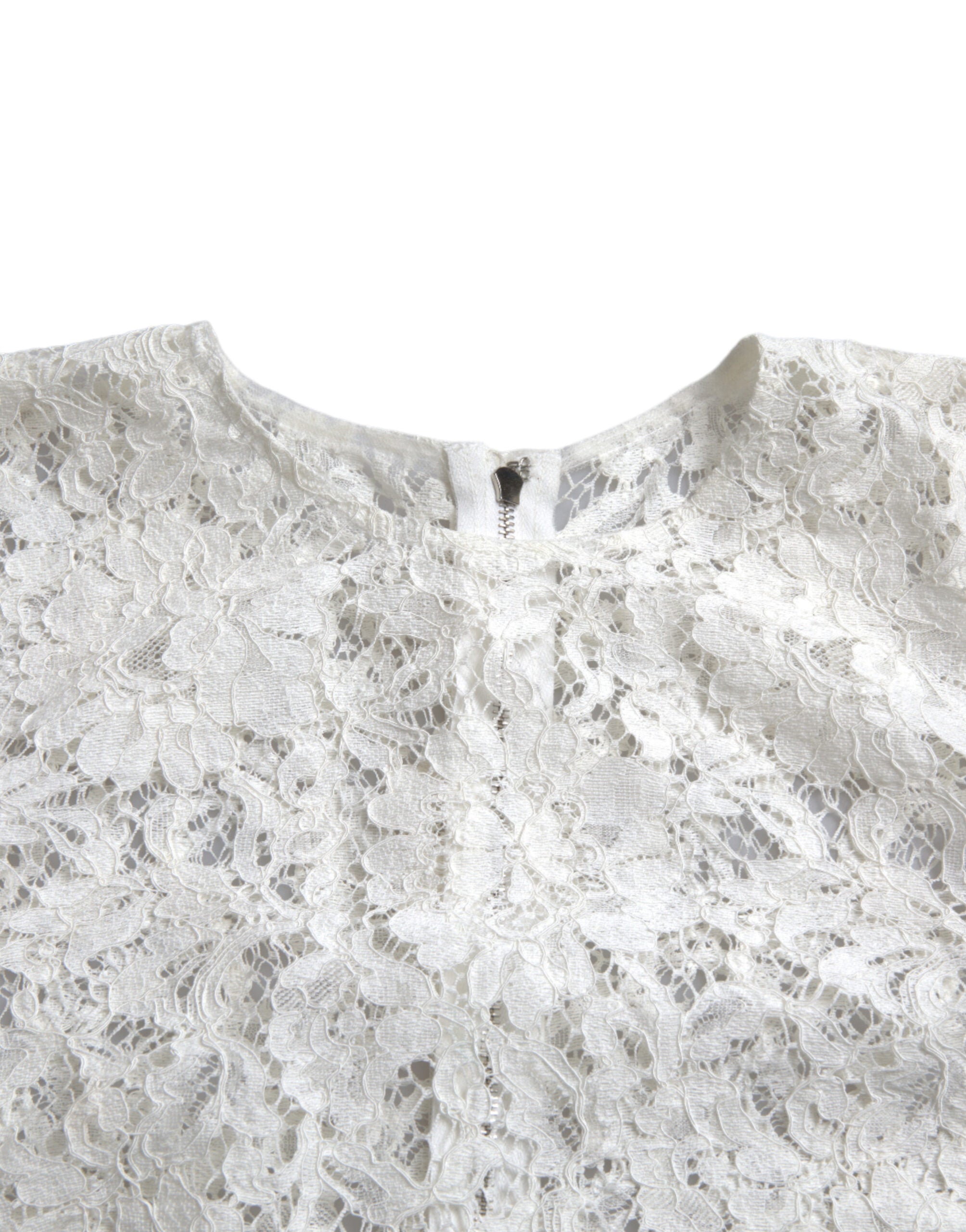 Dolce &amp; Gabbana Elegant White Lace Blouse