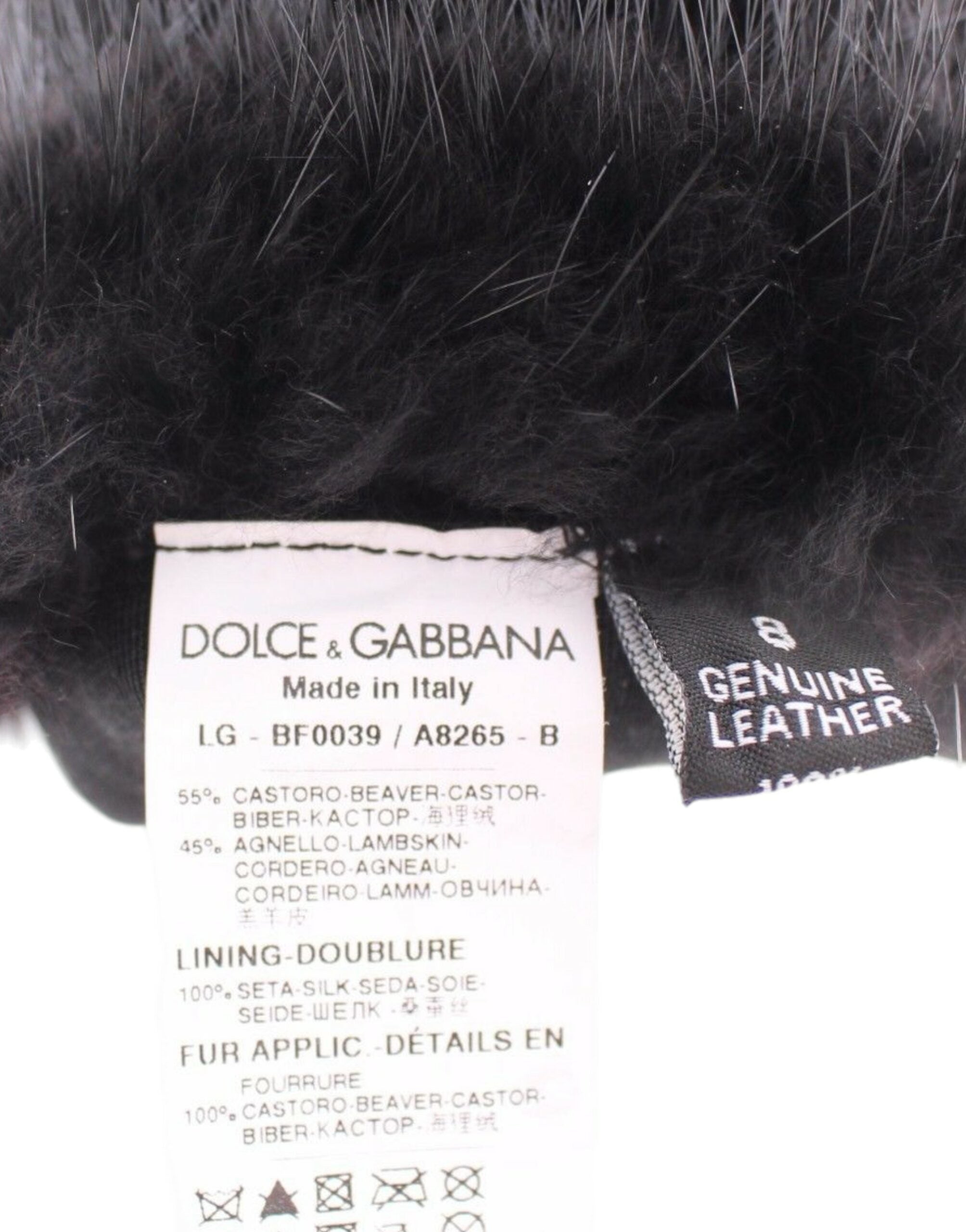 Dolce &amp; Gabbana Elegant Elbow Length Leather Gloves