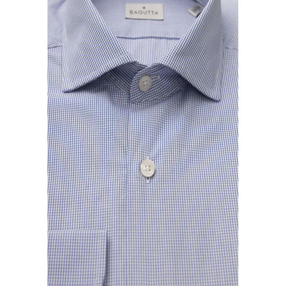 Bagutta Light Blue Cotton Men Shirt