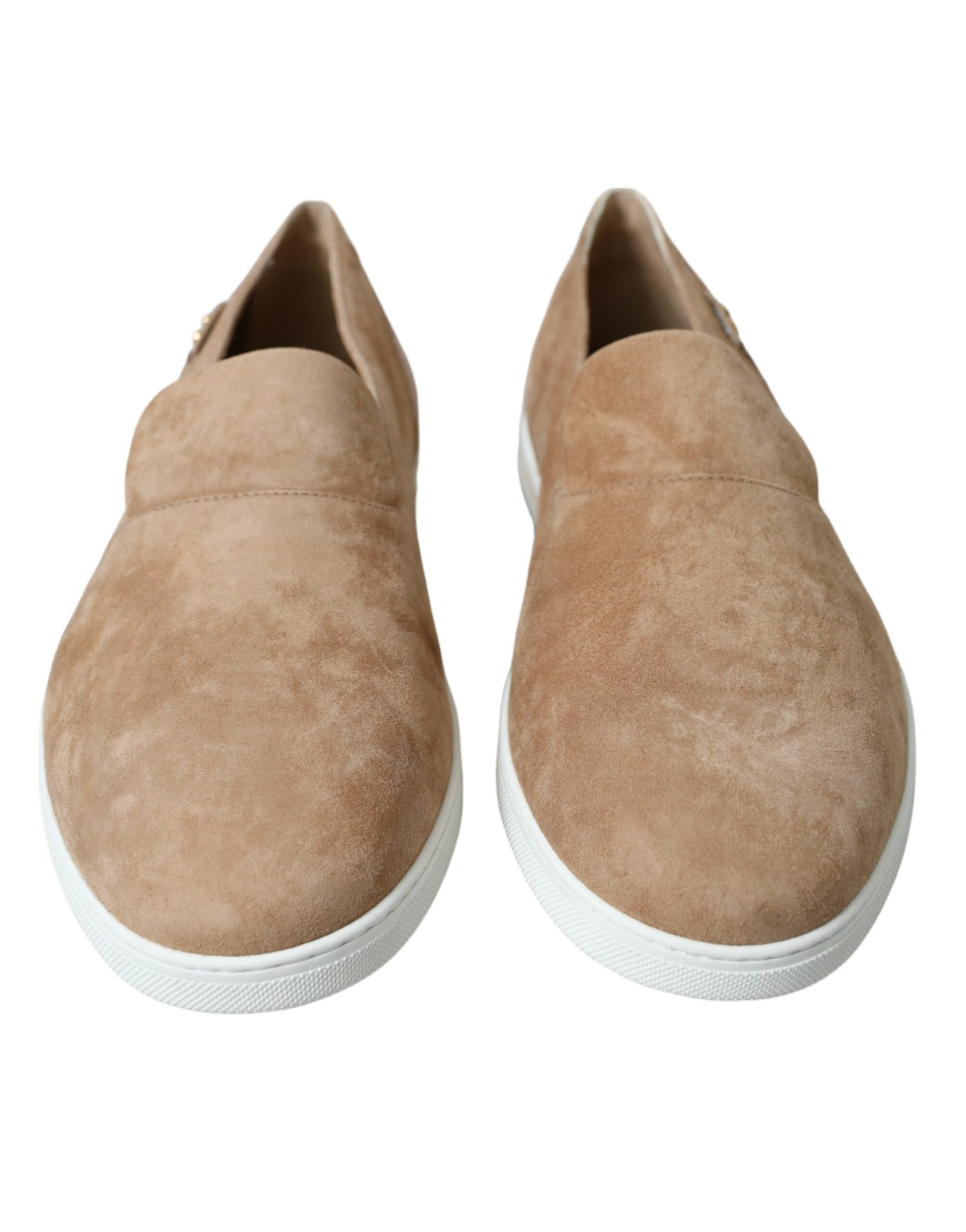 Dolce &amp; Gabbana Elegant Beige Leather Loafers