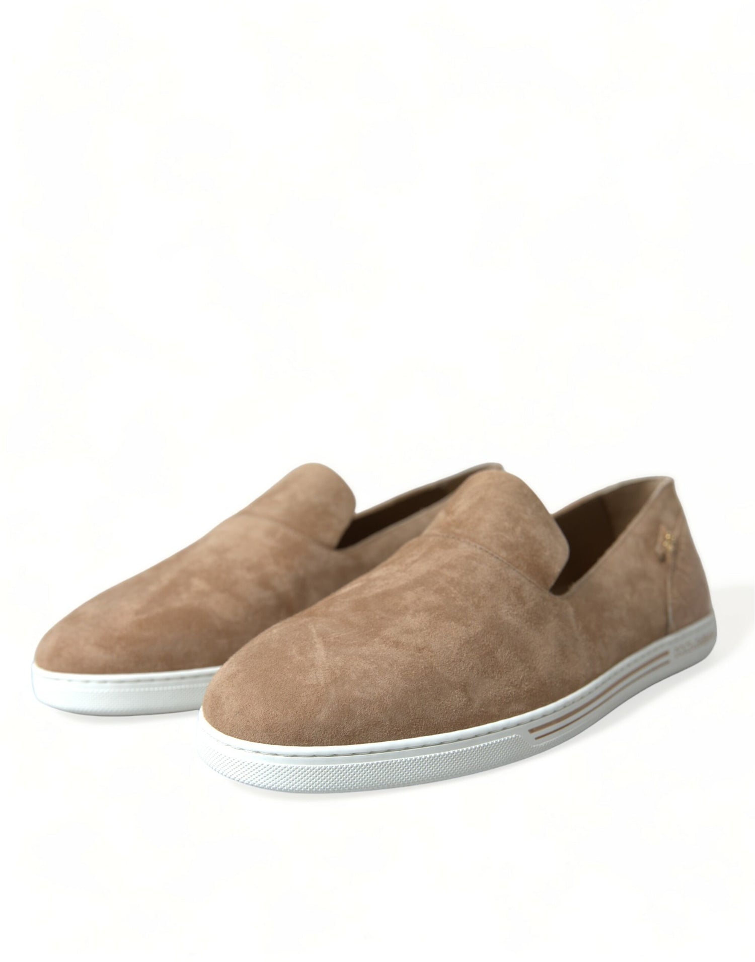 Dolce &amp; Gabbana Elegant Beige Leather Loafers