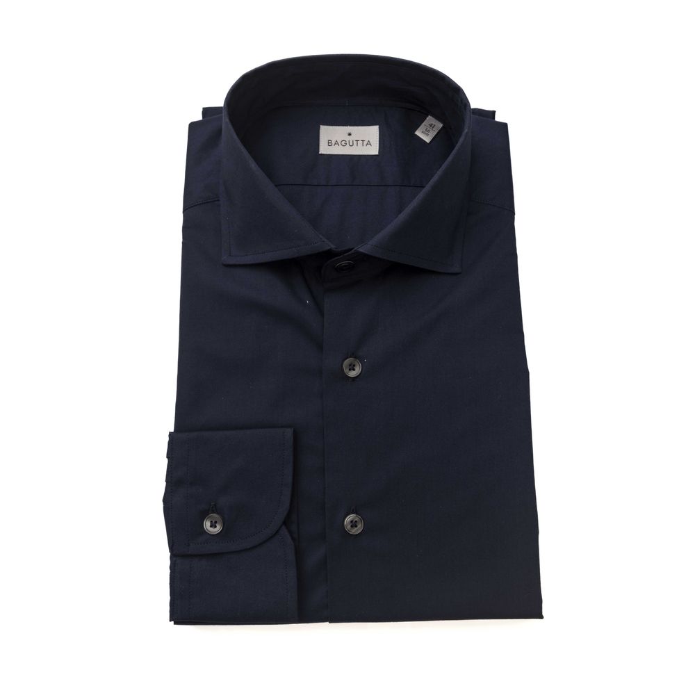 Bagutta Blue Cotton Men Shirt