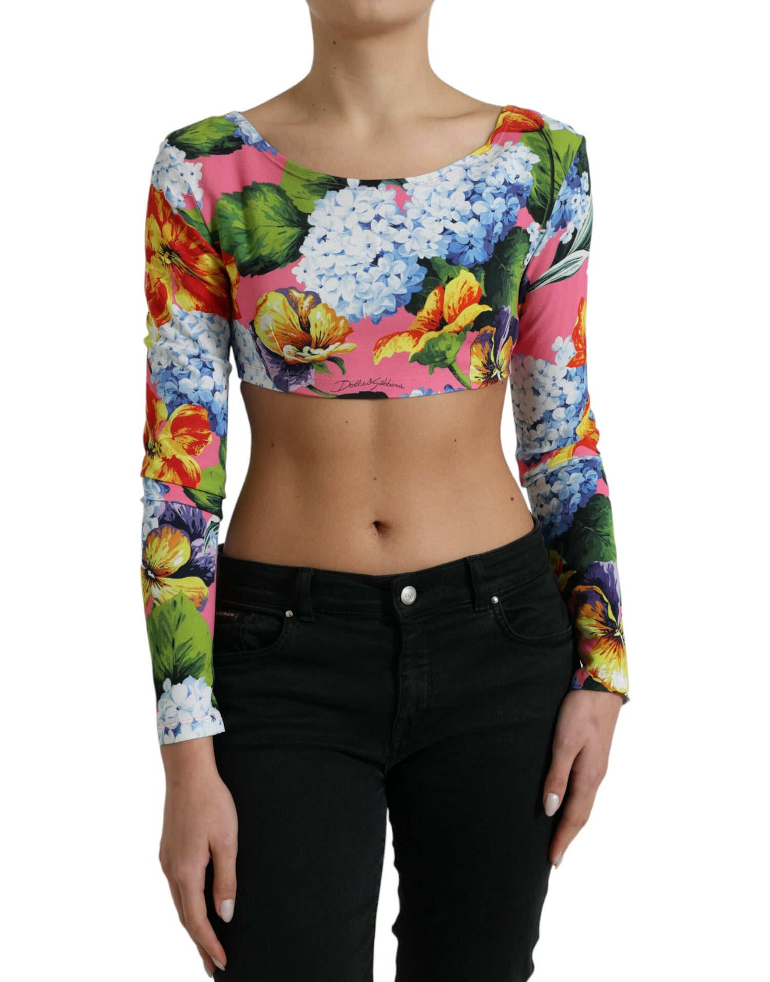 Dolce &amp; Gabbana Floral Elegance Cropped Blouse