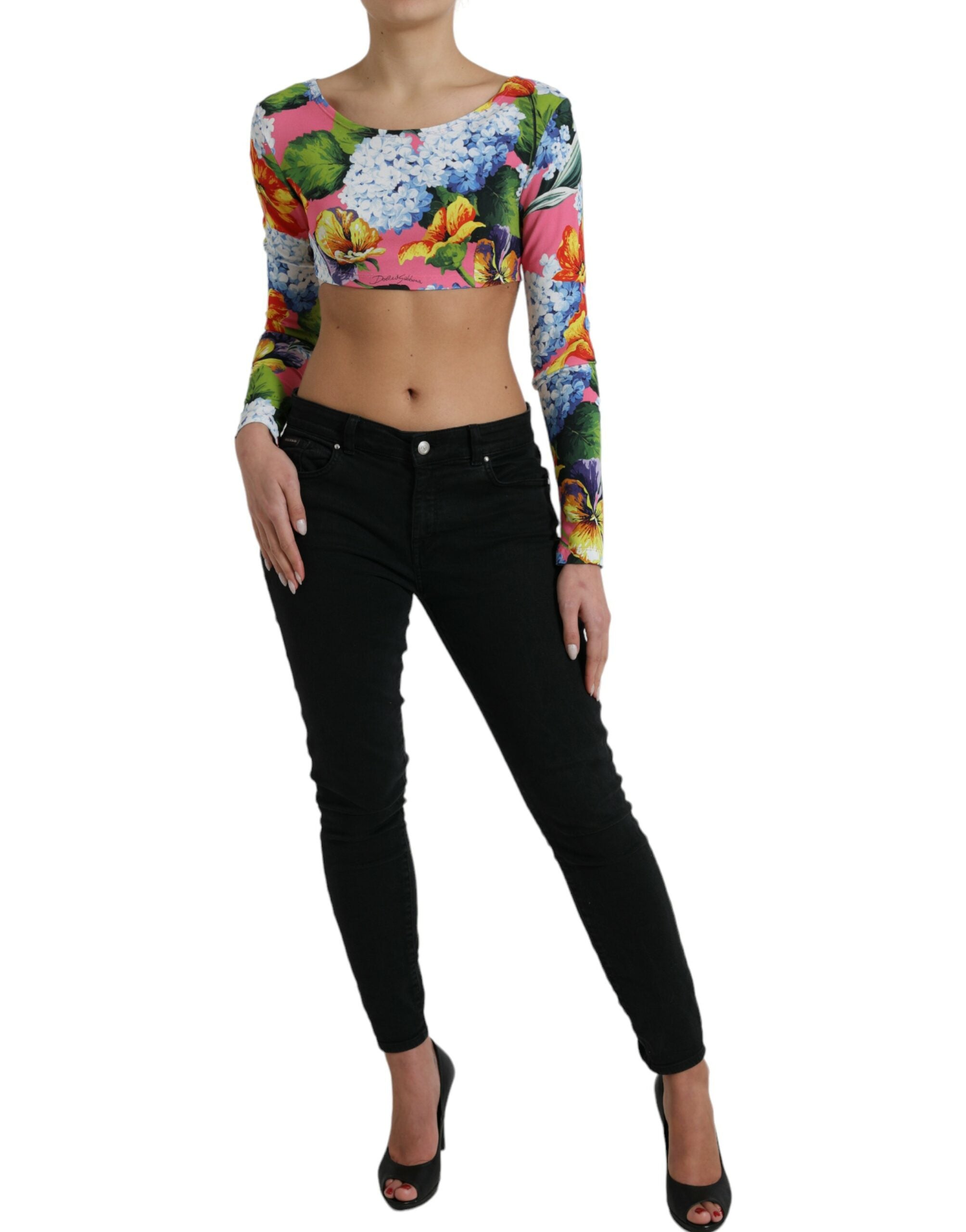 Dolce &amp; Gabbana Floral Elegance Cropped Blouse