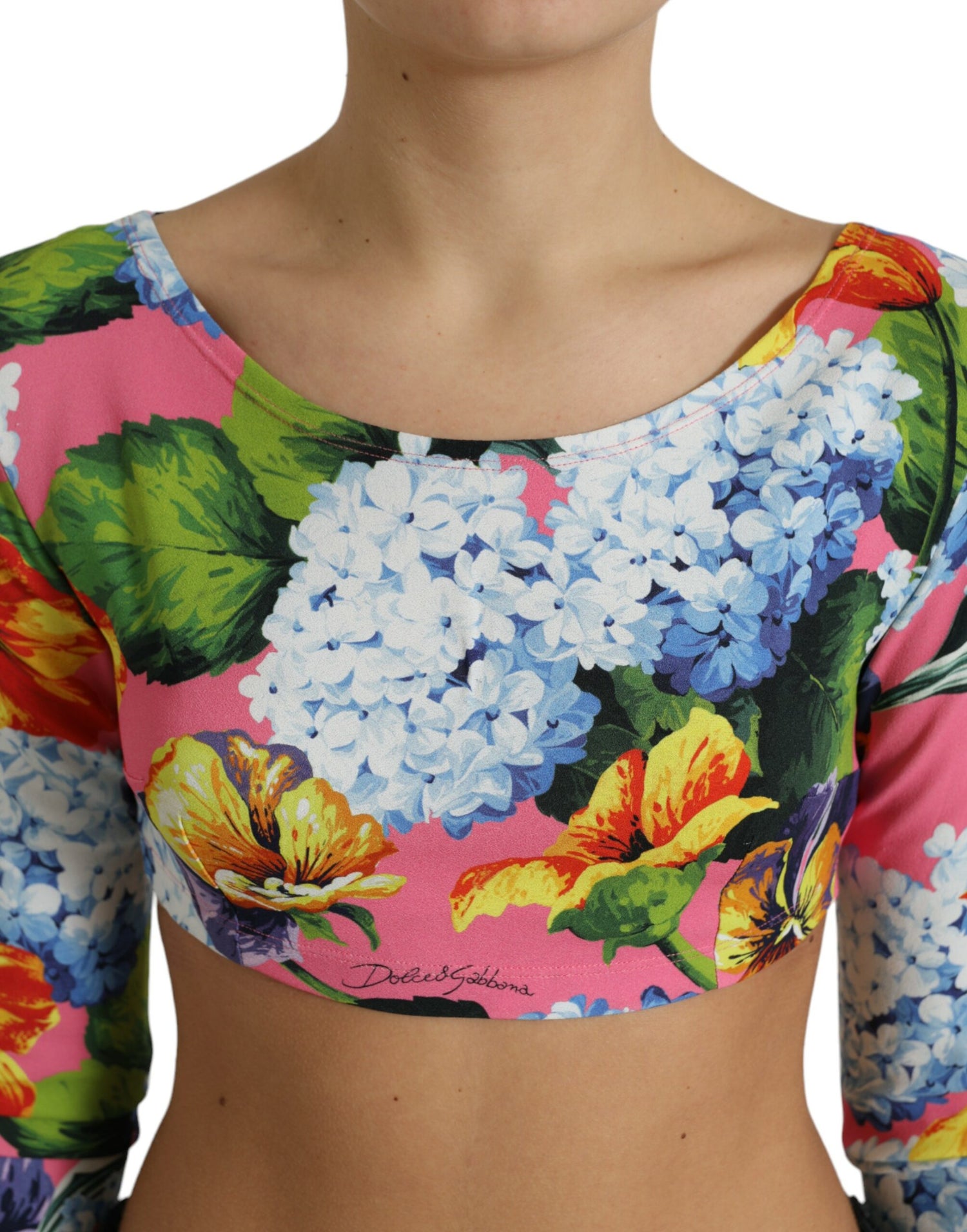 Dolce &amp; Gabbana Floral Elegance Cropped Blouse