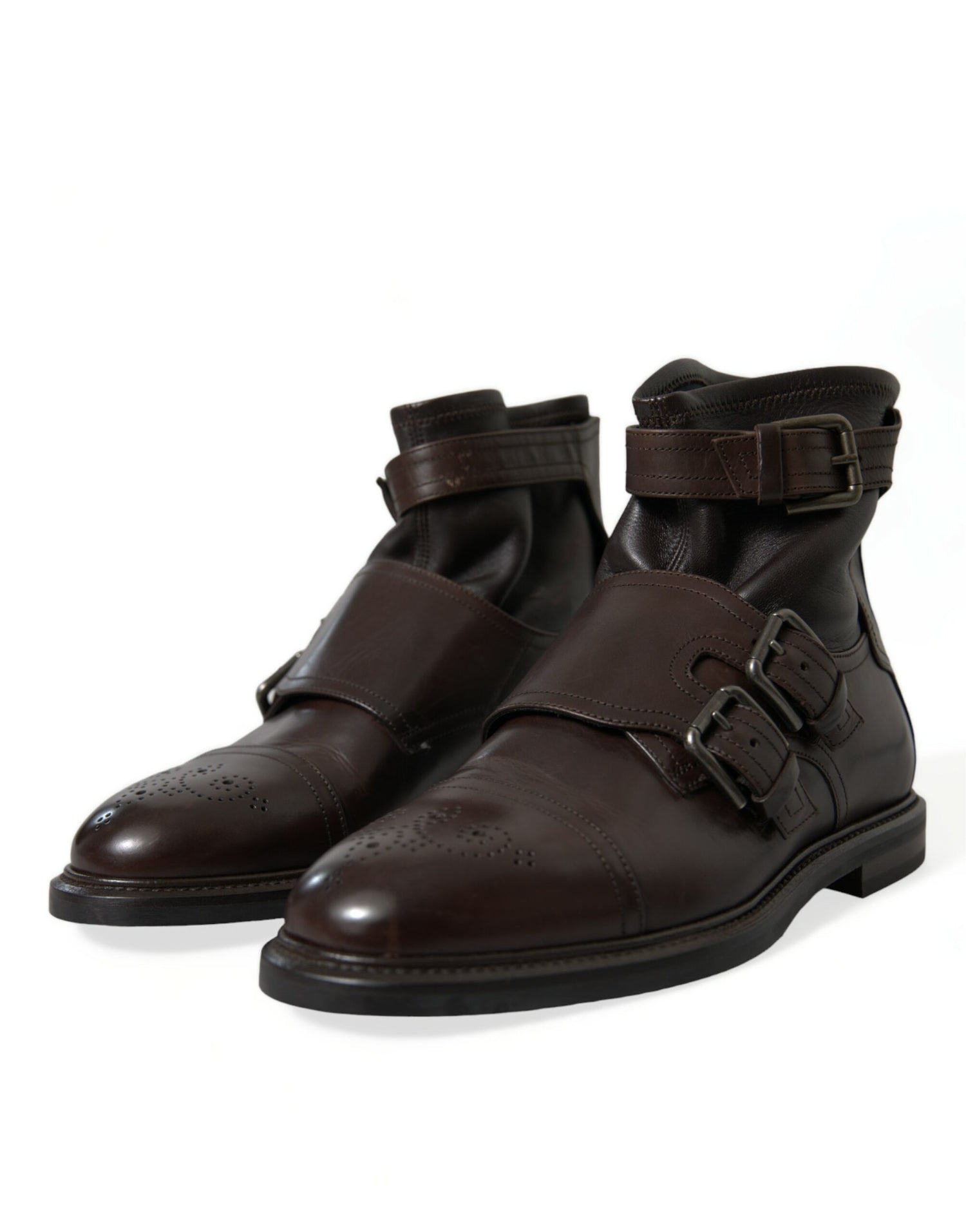 Dolce &amp; Gabbana Elegant Mens Leather Ankle Boots