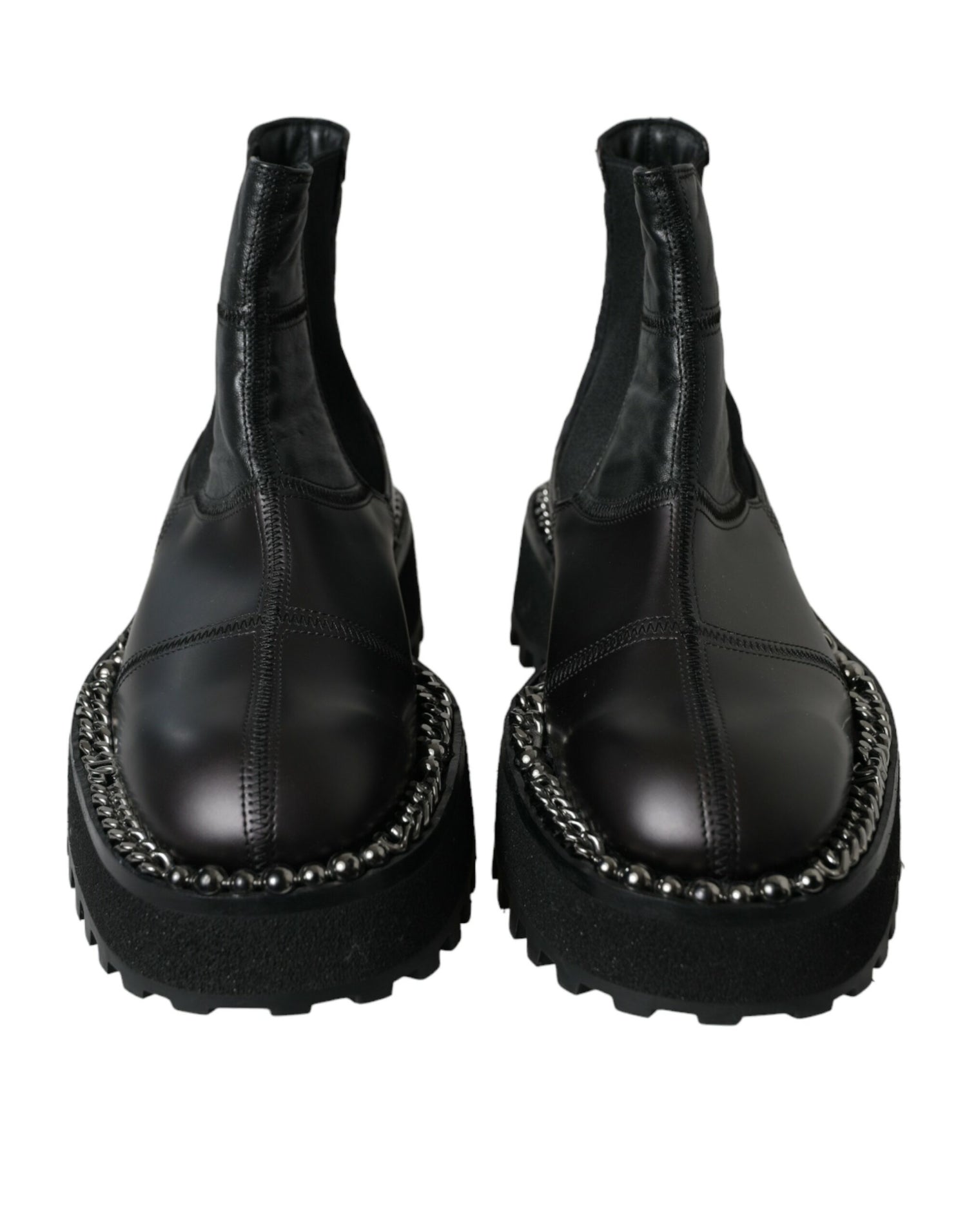 Dolce &amp; Gabbana Elegant Black Chelsea Slip-On Boots