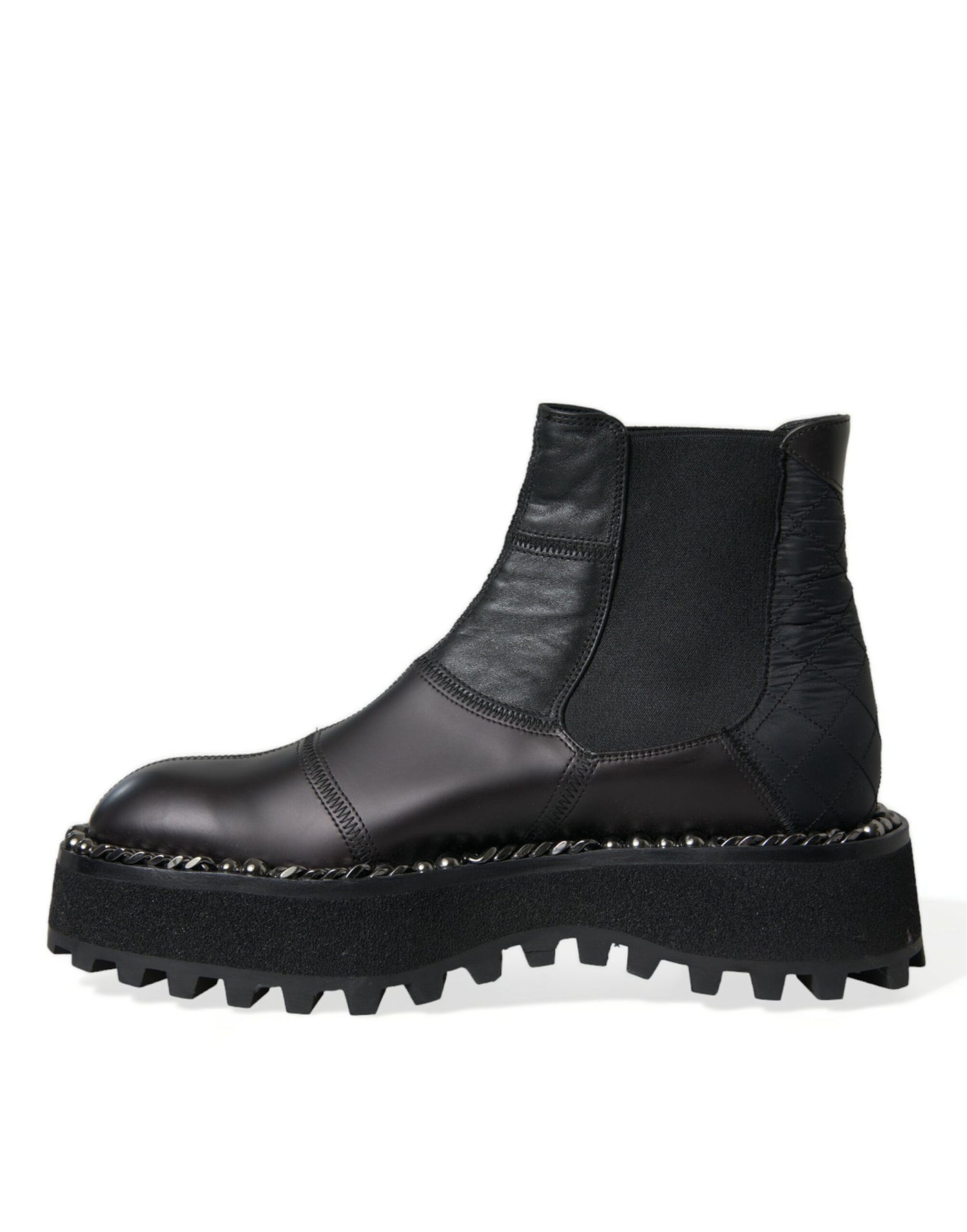 Dolce &amp; Gabbana Elegant Black Chelsea Slip-On Boots