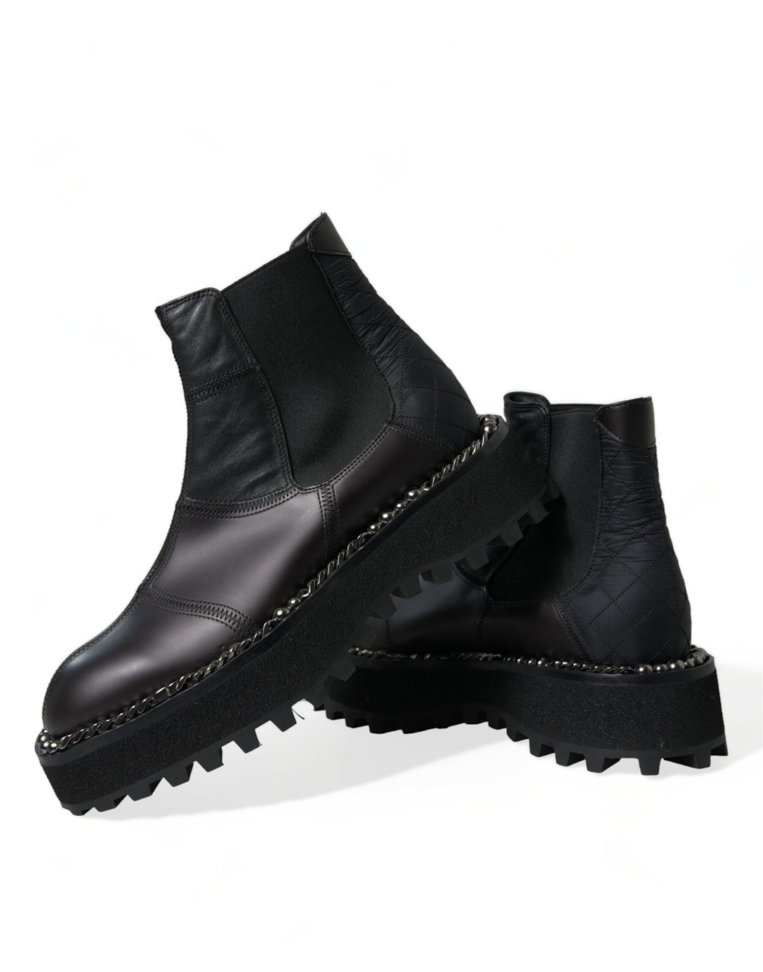 Dolce &amp; Gabbana Elegant Black Chelsea Slip-On Boots